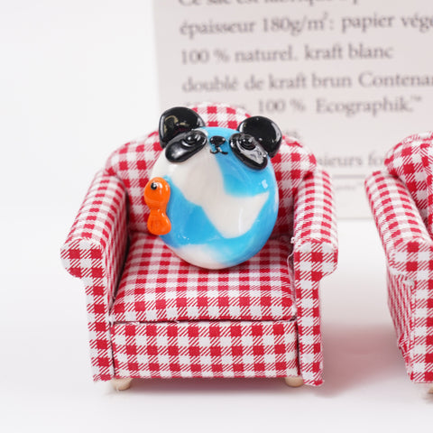Panda Series Double-Sided Polymer Clay Worry Stones – Thumb Comfort & Adorable Panda Companions