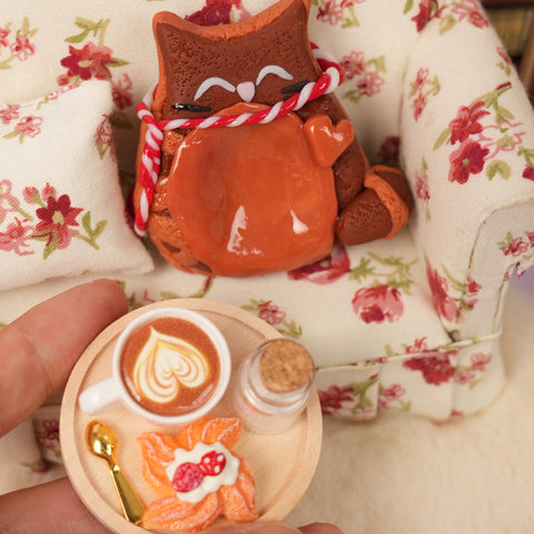 Dessert Cat Worry Stones – Free Mini Tea Set (5pcs) with Purchase