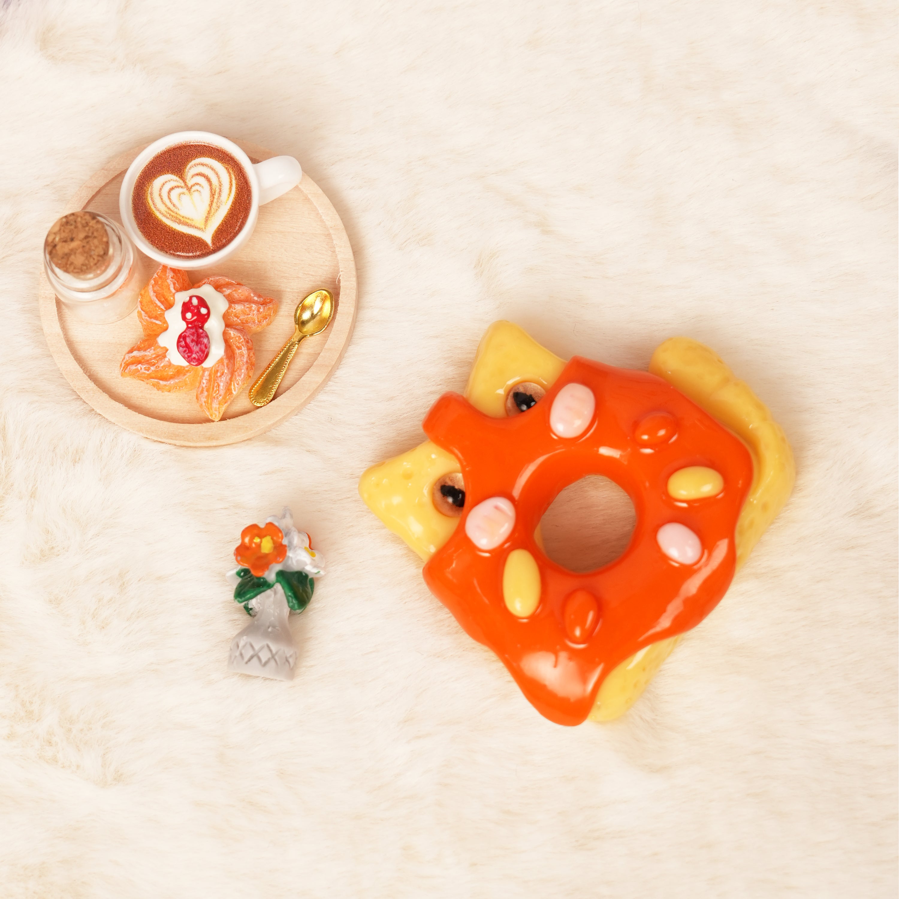 Dessert Cat Worry Stones – Free Mini Tea Set (5pcs) with Purchase