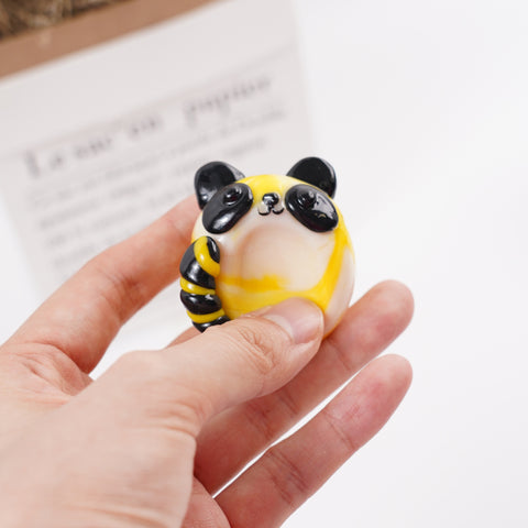 Panda Series Double-Sided Polymer Clay Worry Stones – Thumb Comfort & Adorable Panda Companions