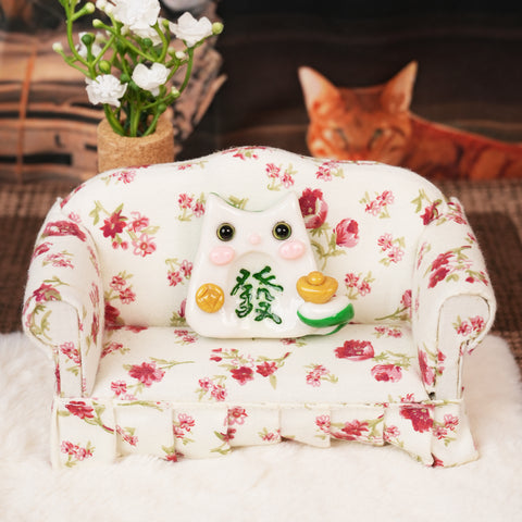 Mahjong Cat Worry Stone Series – Lucky Fortune Companions