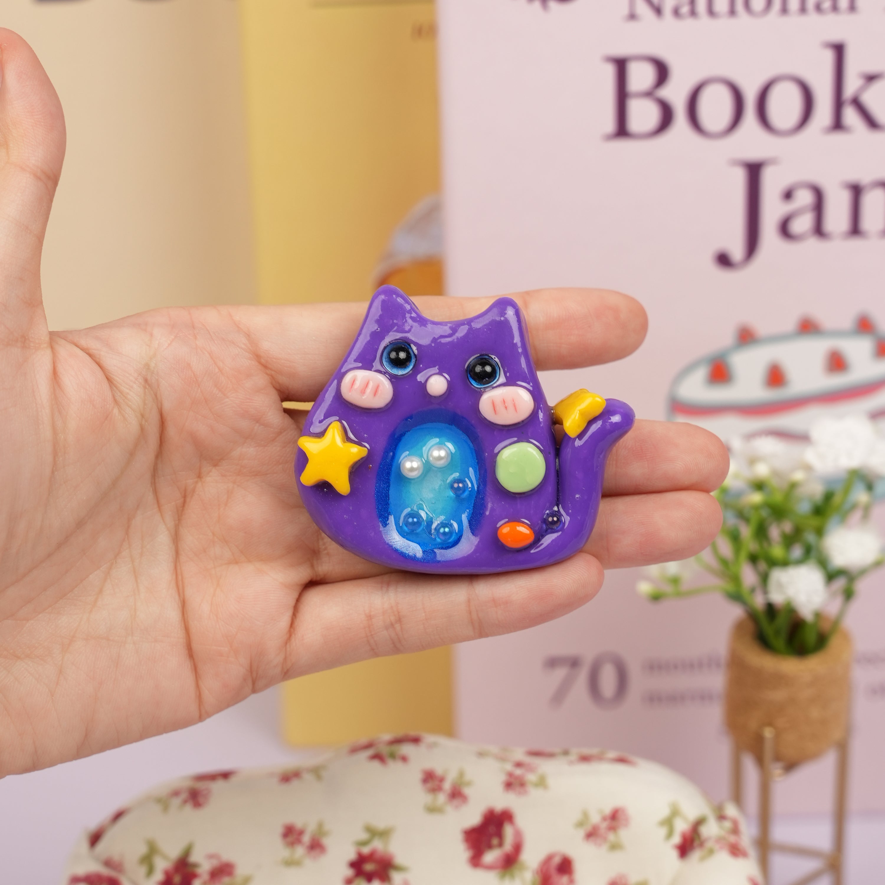 Starry Sky Cat Worry Stone Series – Dreamy Calm & Cosmic Charm