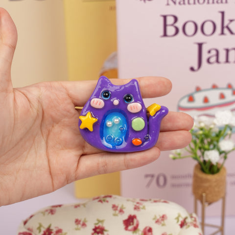 Starry Sky Cat Worry Stone Series – Dreamy Calm & Cosmic Charm