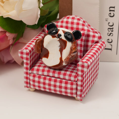 Panda Series Double-Sided Polymer Clay Worry Stones – Thumb Comfort & Adorable Panda Companions