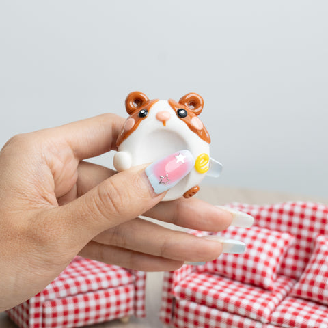 Guinea Pig Series Double-Sided Polymer Clay Worry Stones – Thumb Comfort & Fidget Cute Companions