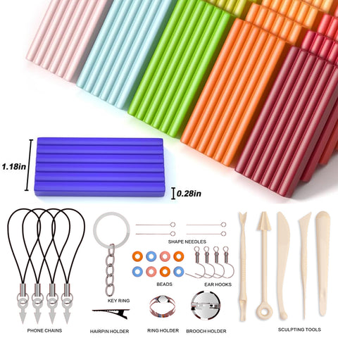 Polymer Clay Set -- Oven Baked Modeling Clay with Sculpting Tools, 24-, 36- an 48-Color, Great for Children and Artists