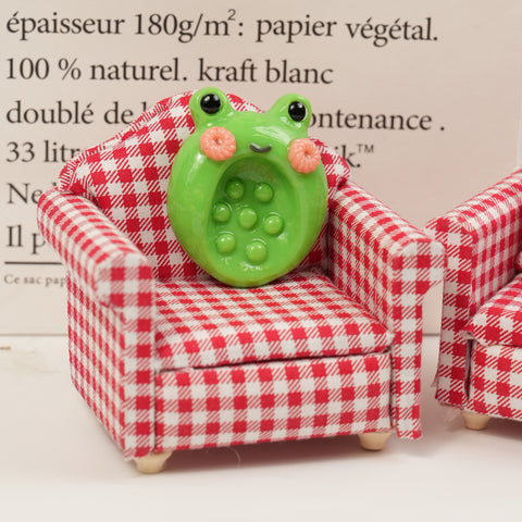 Frog Series Double-Sided Polymer Clay Worry Stones – Thumb Comfort & Playful Frog Companions