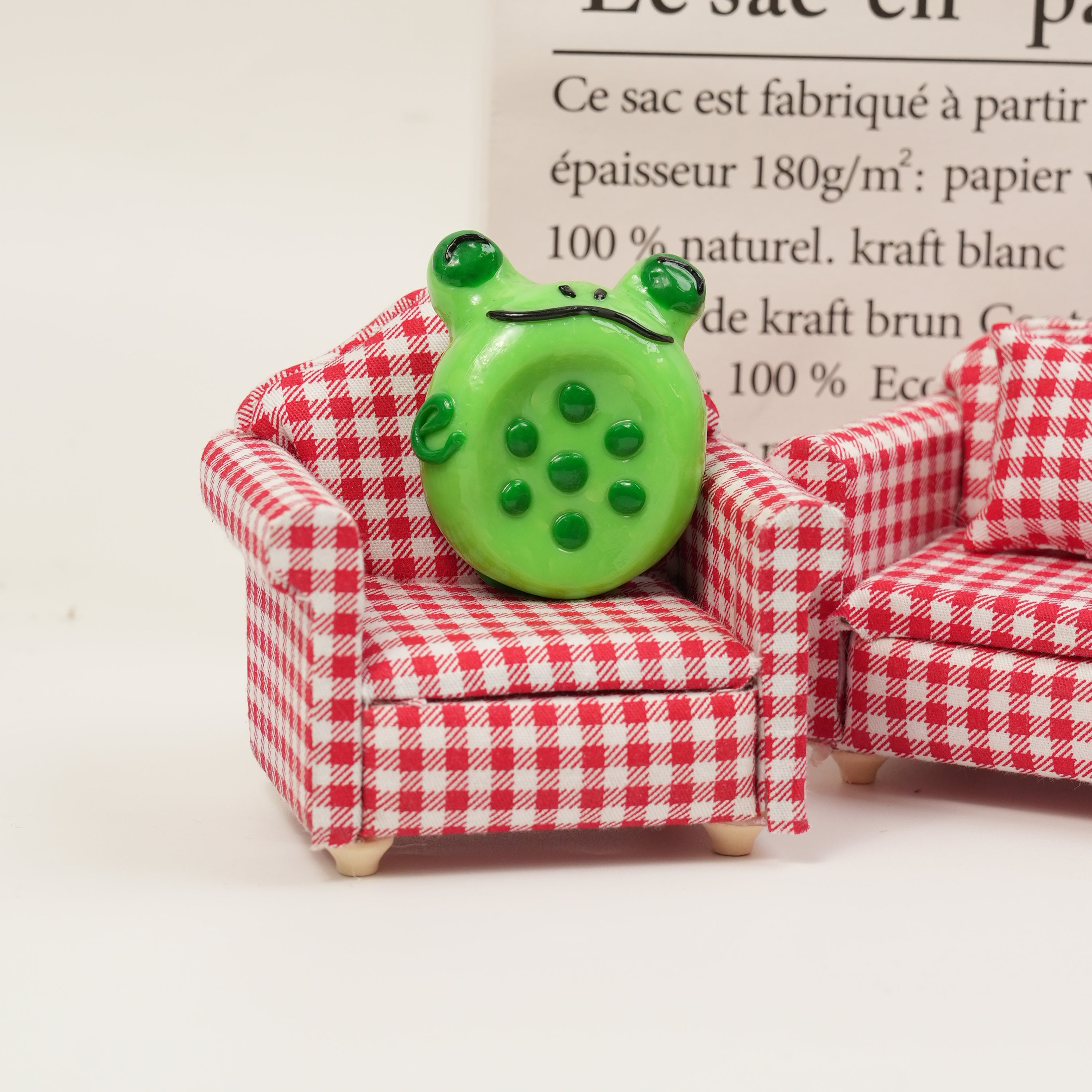 Frog Series Double-Sided Polymer Clay Worry Stones – Thumb Comfort & Playful Frog Companions
