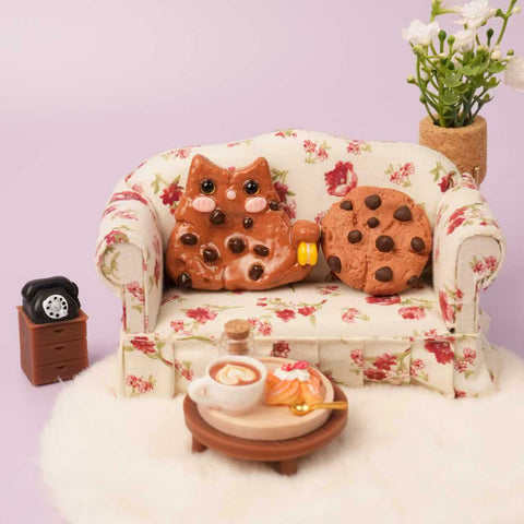 Dessert Cat Worry Stones – Free Mini Tea Set (5pcs) with Purchase