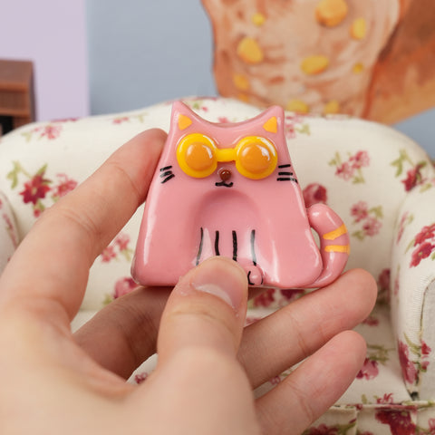 Cats in Cheap Sunglasses Series Worry Stone
