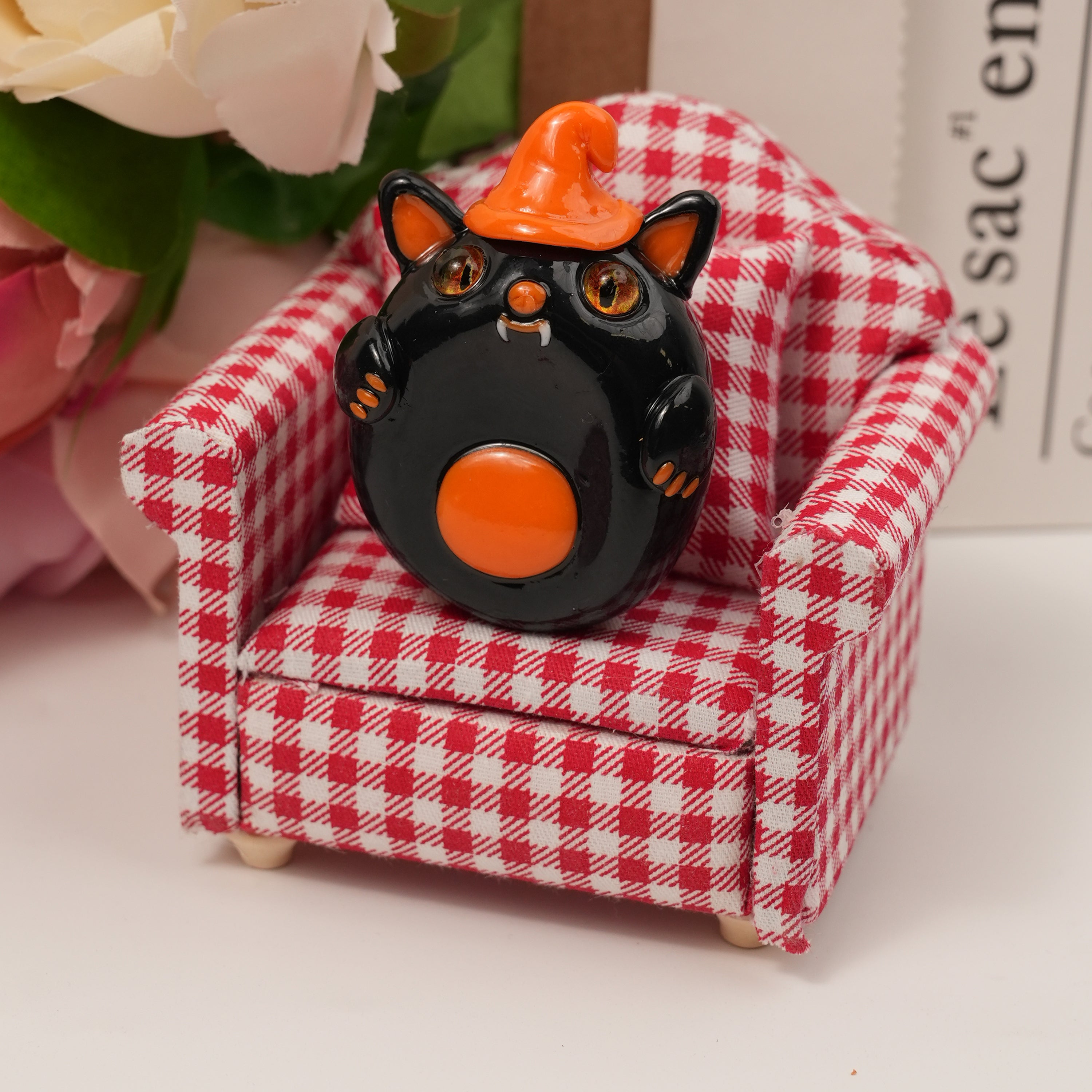 Halloween Series Double-Sided Polymer Clay Worry Stones – Thumb Comfort & Spooky Cute Companions
