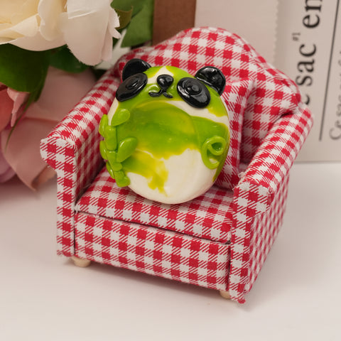 Panda Series Double-Sided Polymer Clay Worry Stones – Thumb Comfort & Adorable Panda Companions
