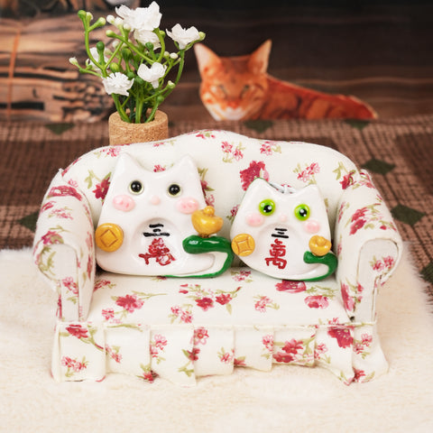 Mahjong Cat Worry Stone Series – Lucky Fortune Companions