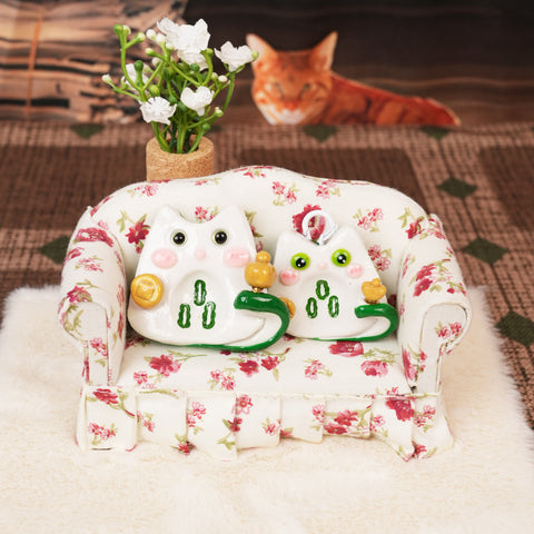 Mahjong Cat Worry Stone Series – Lucky Fortune Companions