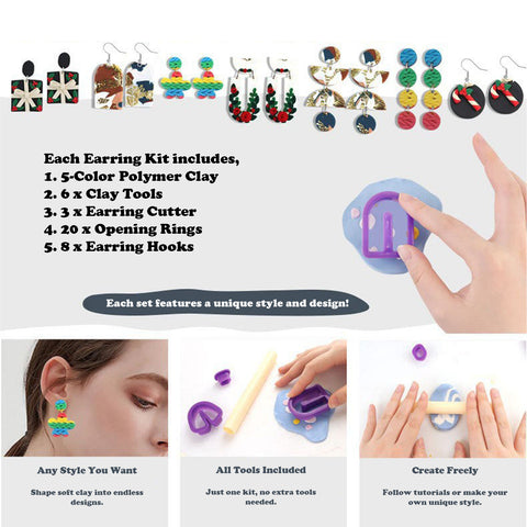 Beginner Polymer Clay Set – Style Your Own Earrings
