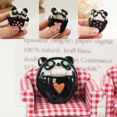 Skull Panda Series Worry Stone – Spooky-Cute Stress Relief Companions