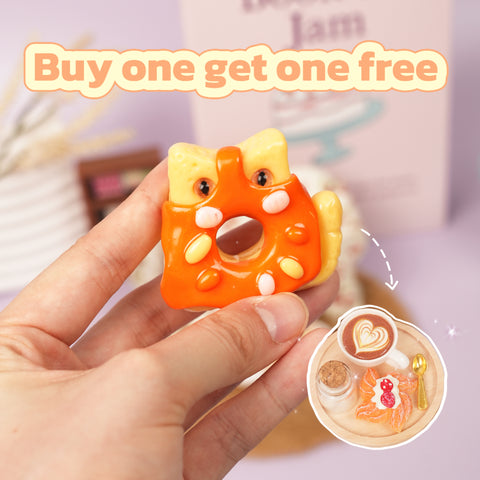 Dessert Cat Worry Stones – Free Mini Tea Set (5pcs) with Purchase