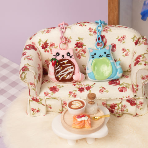Dessert Cat Worry Stones – Free Mini Tea Set (5pcs) with Purchase