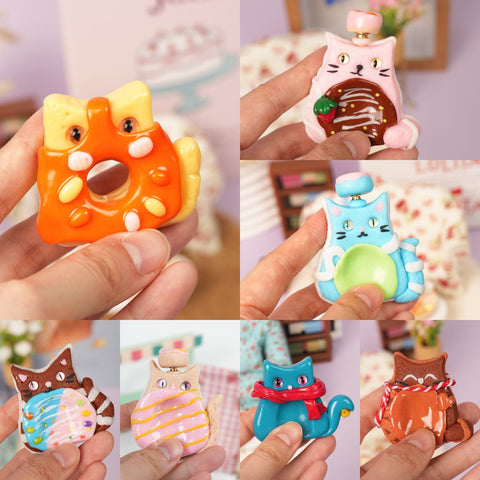 Dessert Cat Worry Stones – Free Mini Tea Set (5pcs) with Purchase