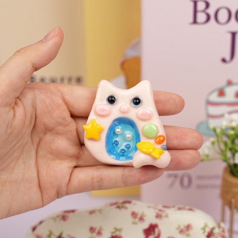 Starry Sky Cat Worry Stone Series – Dreamy Calm & Cosmic Charm
