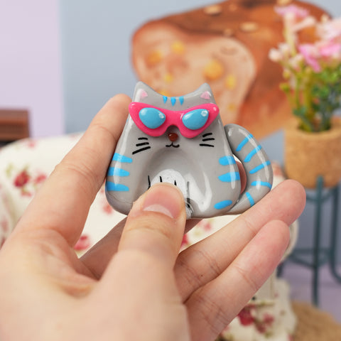 Cats in Cheap Sunglasses Series Worry Stone