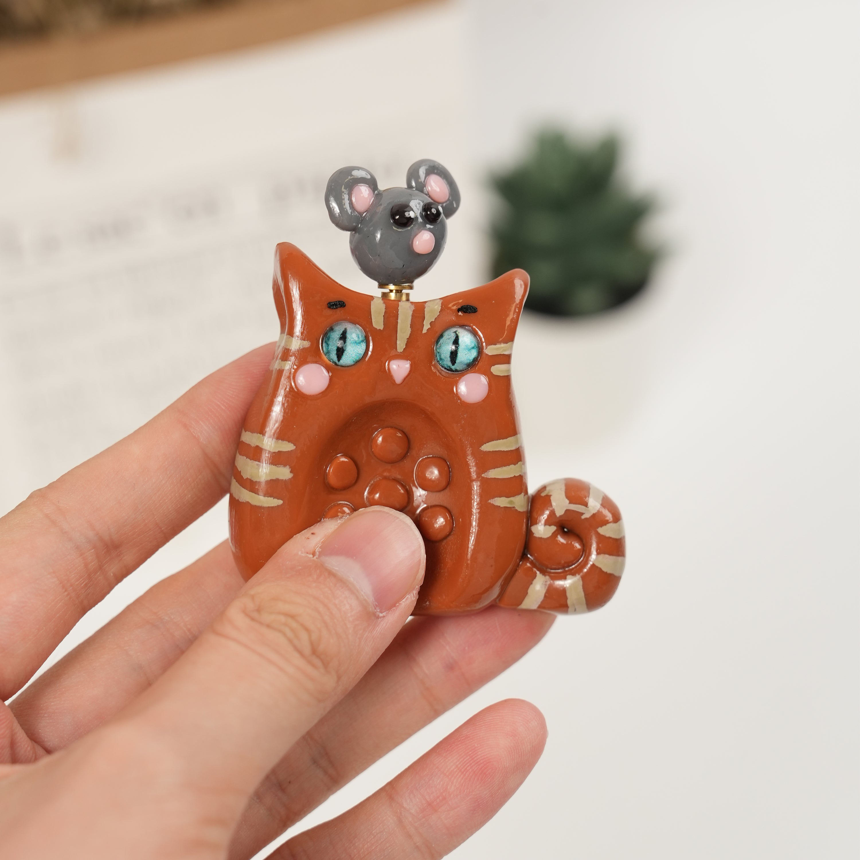 Cat Series Spinner Worry Stones – Pop Belly Comfort & Whimsical Cat Companions