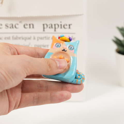 Cat Series Spinner Worry Stones – Pop Belly Comfort & Whimsical Cat Companions