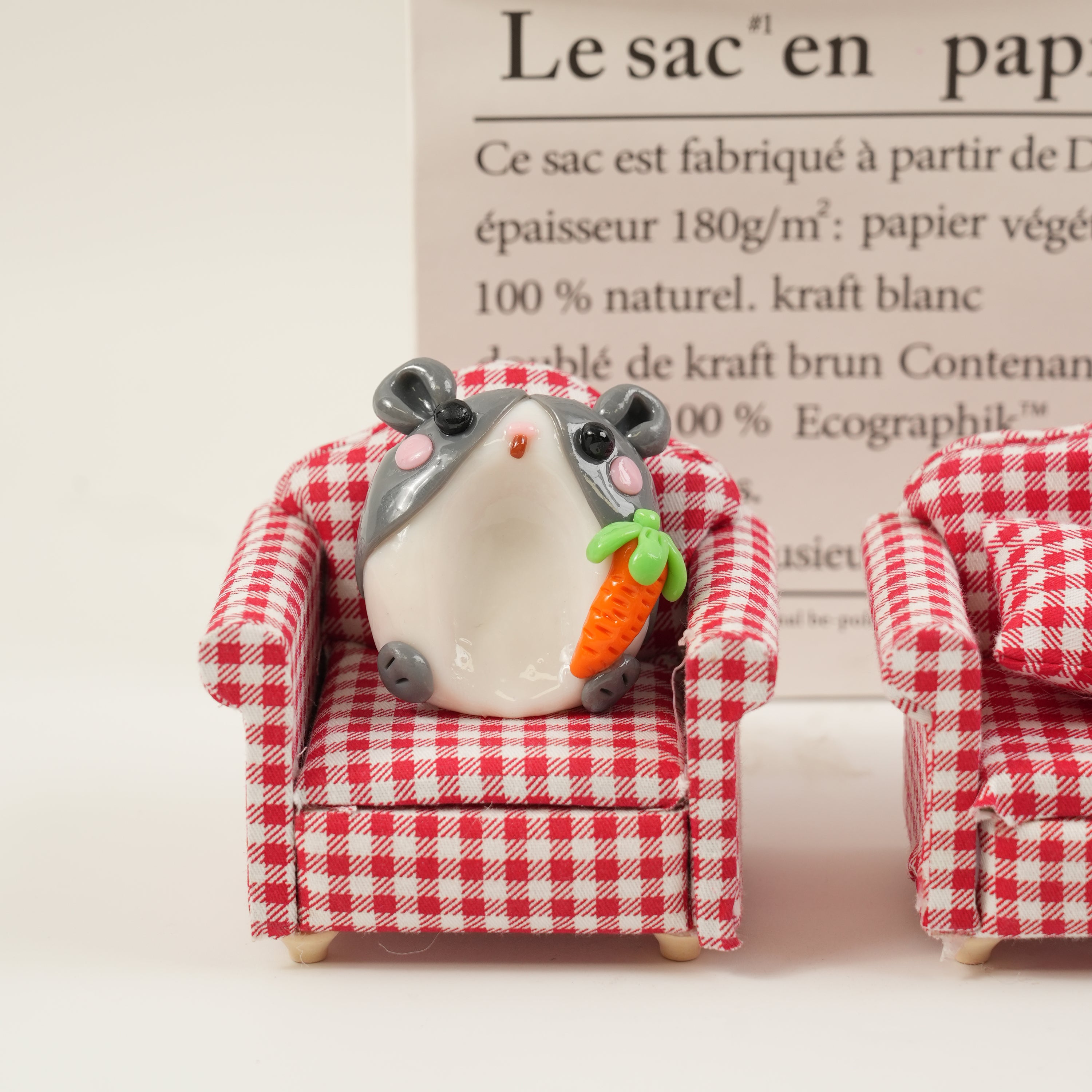 Guinea Pig Series Double-Sided Polymer Clay Worry Stones – Thumb Comfort & Fidget Cute Companions