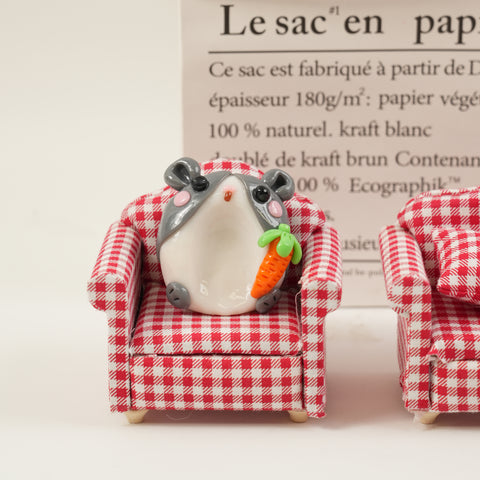 Guinea Pig Series Double-Sided Polymer Clay Worry Stones – Thumb Comfort & Fidget Cute Companions