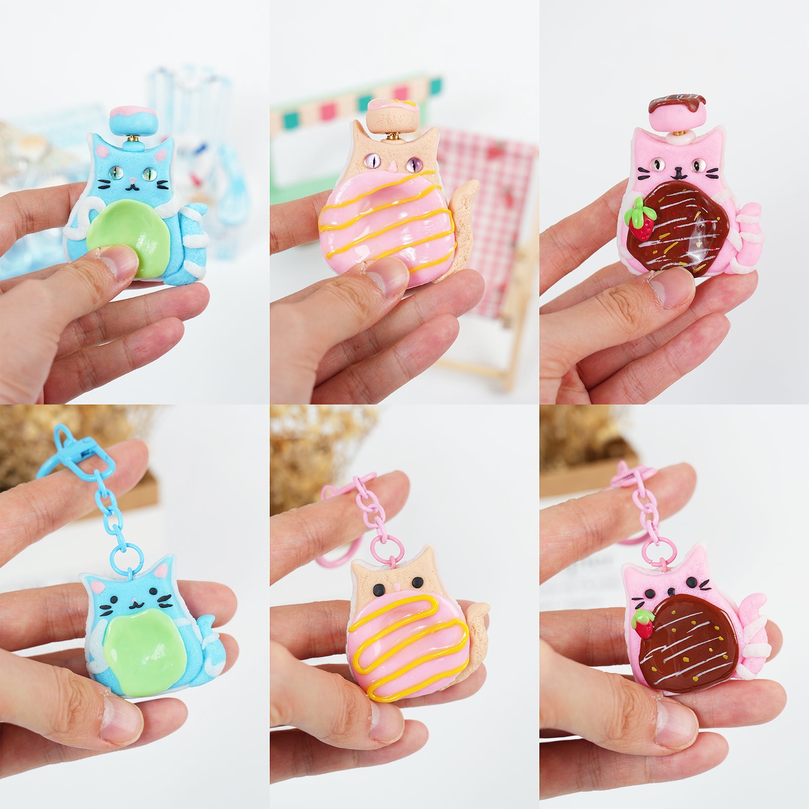 Dessert Cat Worry Stones – Free Mini Tea Set (5pcs) with Purchase